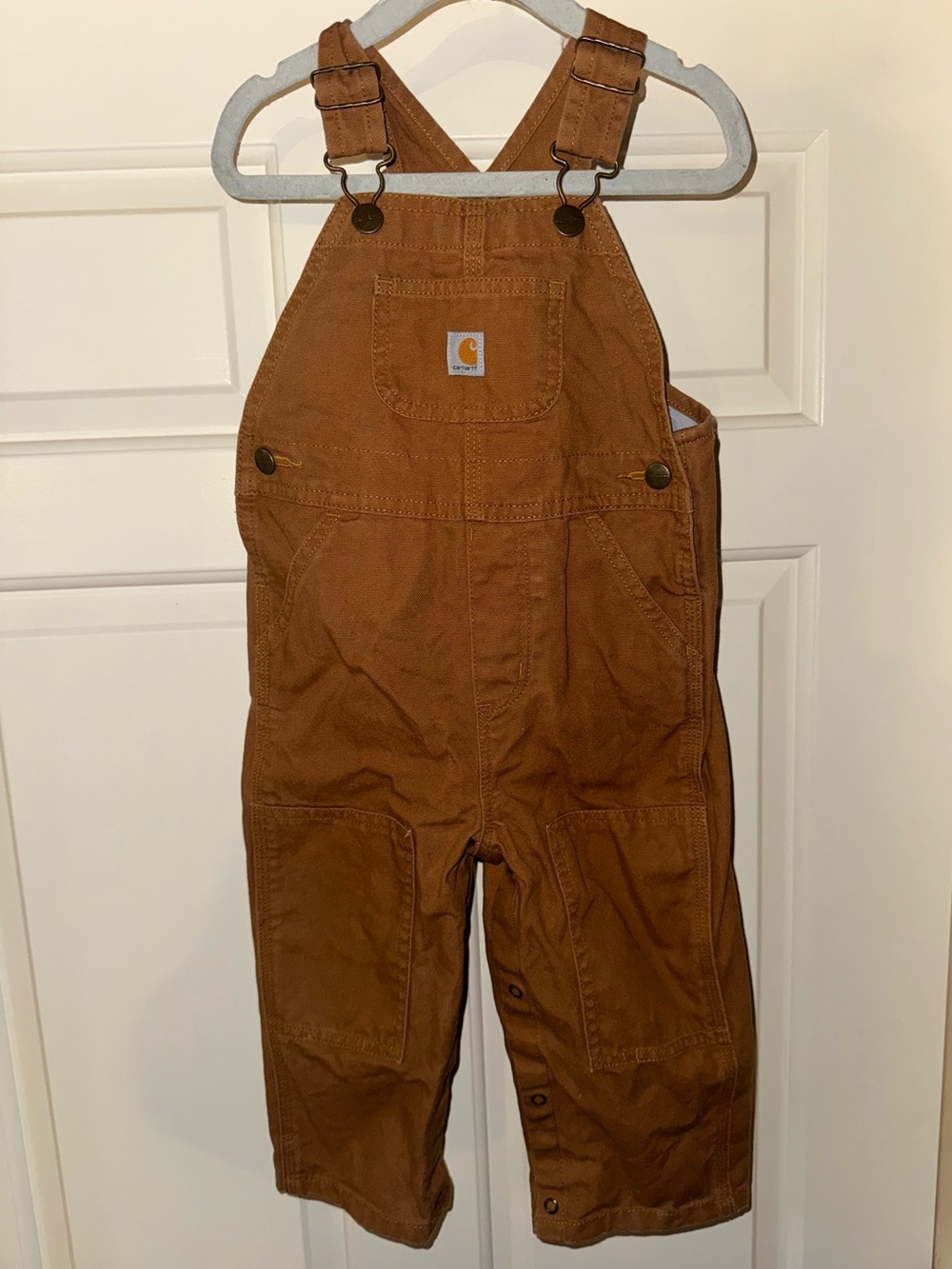 Carhartt Kids Tan/Brown Duck Overalls